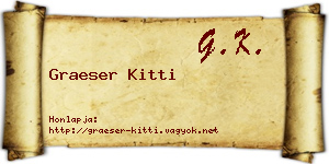 Graeser Kitti névjegykártya